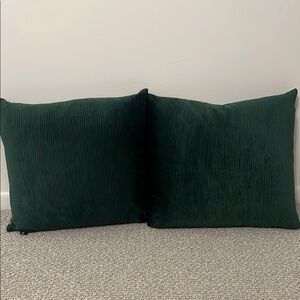 Rodeo Home Dark Green Corduroy Throw Pillows